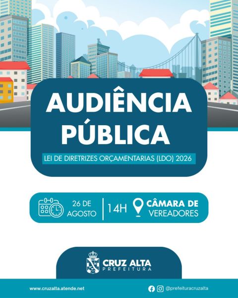 AUDIÊNCIA PÚBLICA> Sobre a Lei de Diretrizes Orçamentárias é hoje