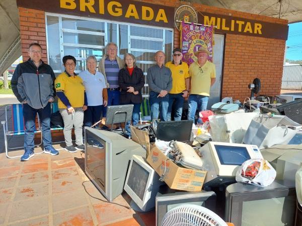 Projeto Ecolions recolheu aparelhos eletroeletrônicos em desuso em Cruz Alta