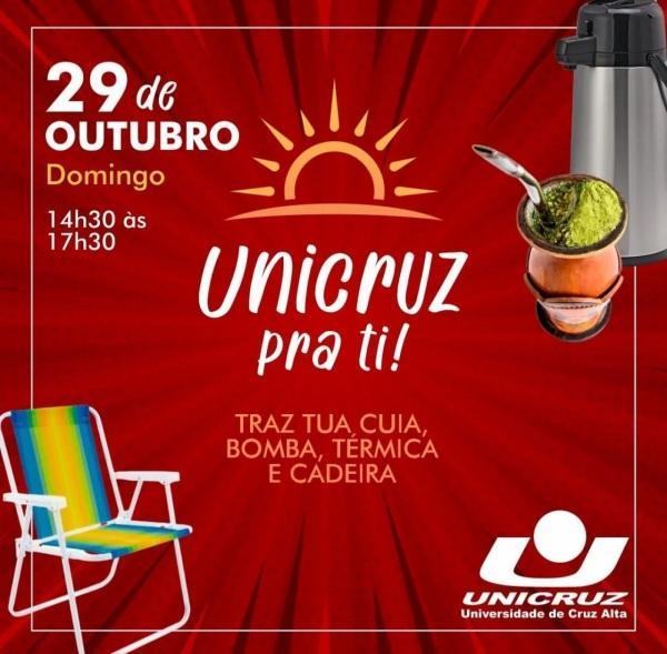 Domingo acontece mais uma edição do Unicruz Pra Ti no campus da universidade