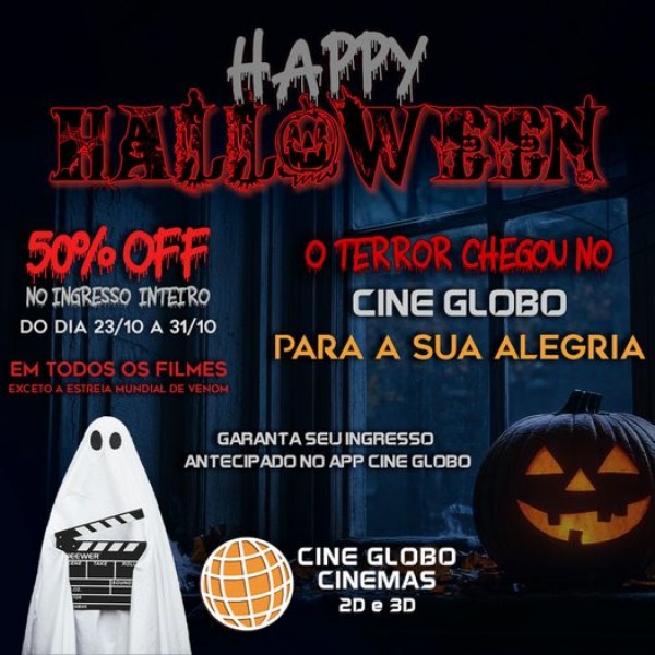 Halloween: Cinco filmes com ingressos pela metade do preço no Cine Globo