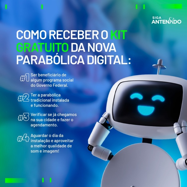 PARABÓLICA GRATUITA PARA O CADÚNICO> Analógicas serão desligadas em Dezembro