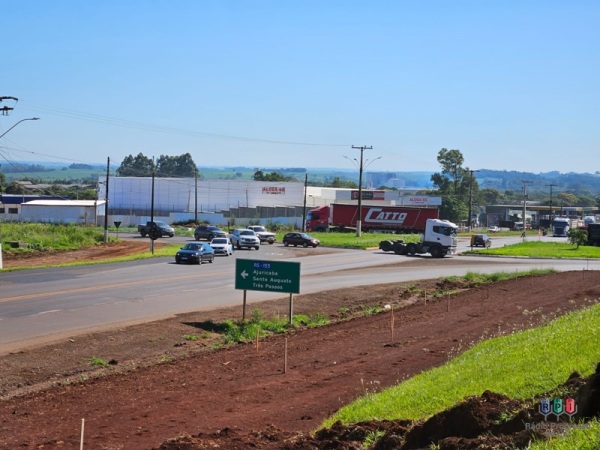 OBRAS> Trevo da BR-285 com a ERS-155 tem trânsito alterado em Ijuí