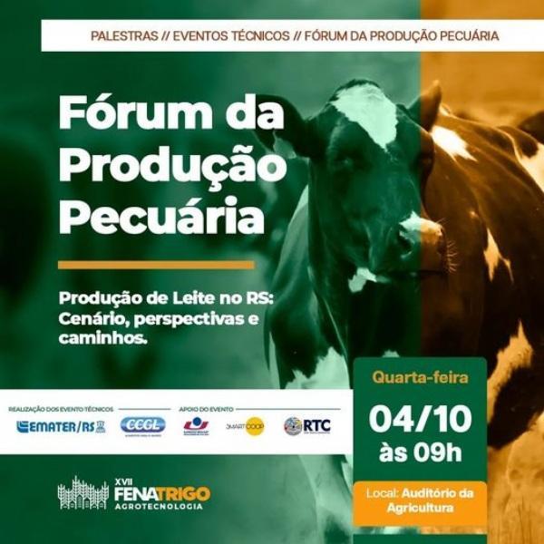 CCGL e Emater realizam Fórum da Produção Pecuária na XVII Fenatrigo