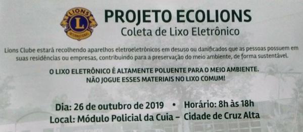 Coleta de Lixo Eletrônico acontece hoje em Cruz Alta