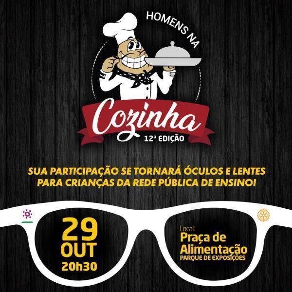 12ª edição do Homens na Cozinha será realizado no sábado