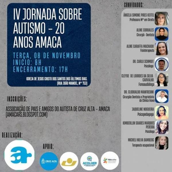 Autismo será tema de Jornada em Cruz Alta no mês de novembro