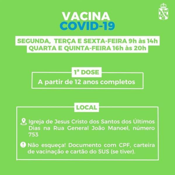 Vacinação contra a Covid-19 continua nesta semana em Cruz Alta