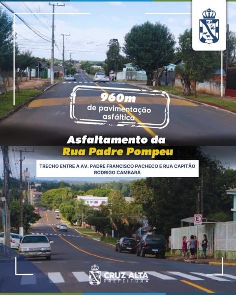 ASAFALTO> Rua Padre Pompeu no Bairro de Fátima recebeu pavimentação 