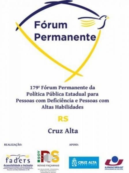 Fórum Permanente em Cruz Alta está com inscrições abertas