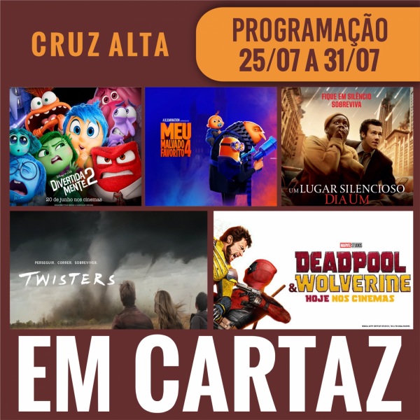 CINEMA: Confira os filmes em Cartaz neste sábado em Cruz Alta
