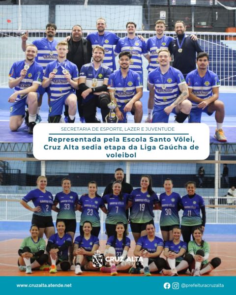 Cruz Alta sediou uma das etapas da Liga Gaúcha de Vôlei no Ginásio Municipal