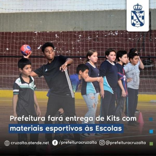 Vinte Escolas Municipais irão receber kits de materiais esportivos