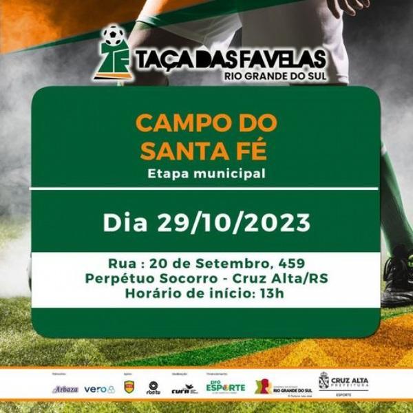 Fase Municipal da Taça das Favelas será realizada neste domingo