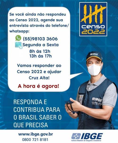 Em torno de 500 domicílios ainda não foram recenseados em Cruz Alta