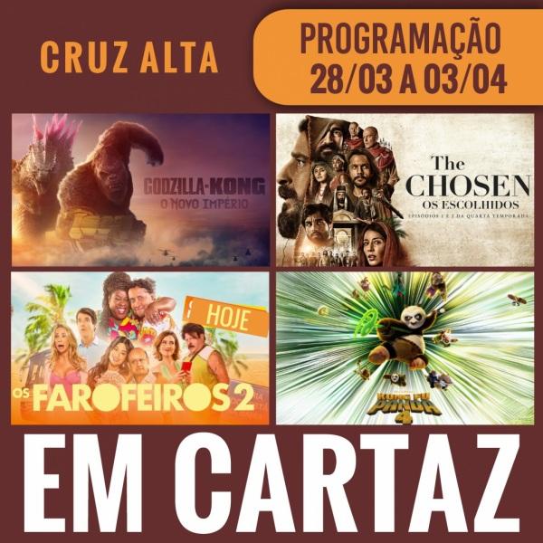 DOMINGO: Confira a programação de filmes  no Cine Globo de Cruz Alta