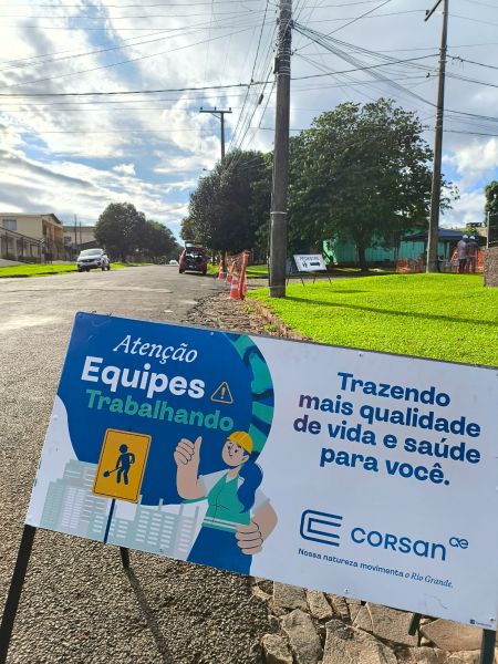 Obras da Corsan avançam no Centro e em quatro bairros de Cruz Alta