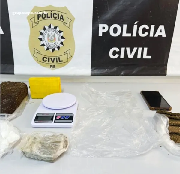 Operação Epílogo cumpre quatro mandados e apreende drogas em Cruz Alta