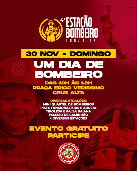 HOJE> Cruz Alta terá a 4º Estação Bombeiro na Praça Erico Verissimo