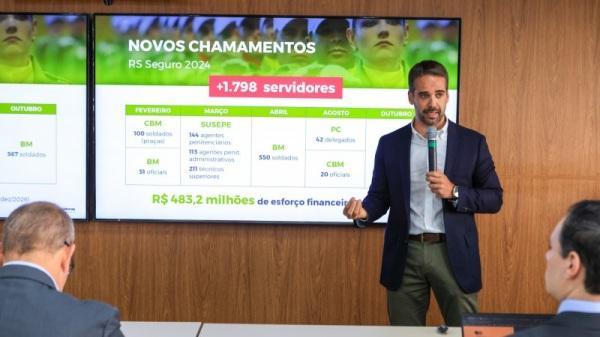 Governo do RS anuncia chamamento de 1,8 mil servidores para a segurança