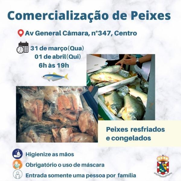 Variedade de peixes serão comercializados na Feira de Economia Solidária