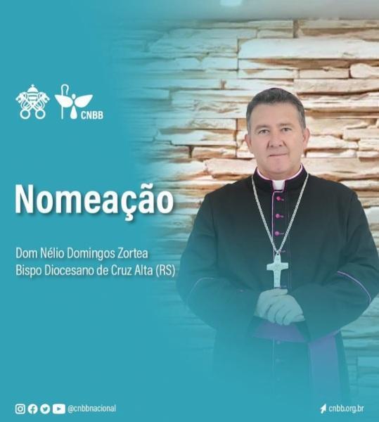 Dom Nélio Domingos Zortea será o novo Bispo Diocesano de Cruz Alta 