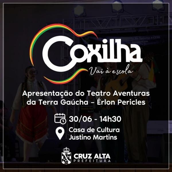 Coxilha vai à escola apresentará Aventuras da Terra Gaúcha com Érlon Pericles