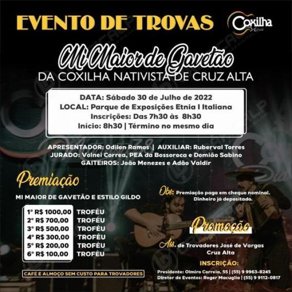 Mi Maior de Gavetão acontece neste sábado no Parque de Exposições