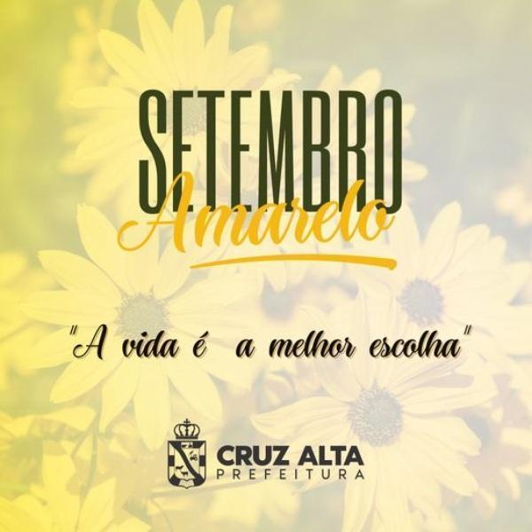 Cruz Alta terá programação especial alusiva ao Setembro Amarelo