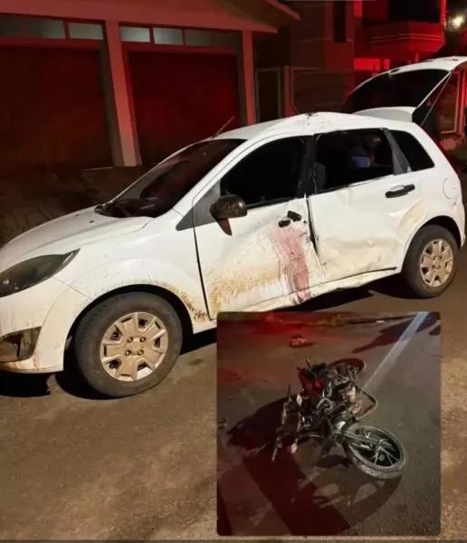 Motociclista fica gravemente ferido após colisão em Cruz Alta
