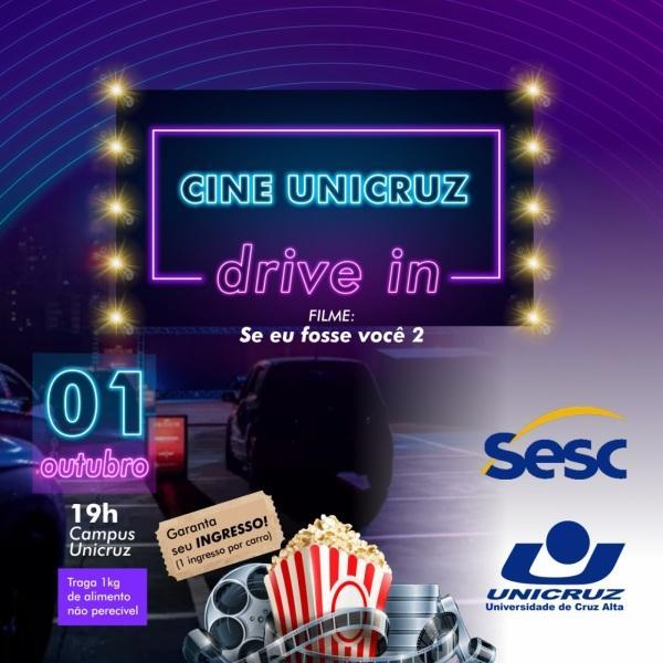Unicruz 35 anos: neste domingo Cine drive in no Campus da Universidade