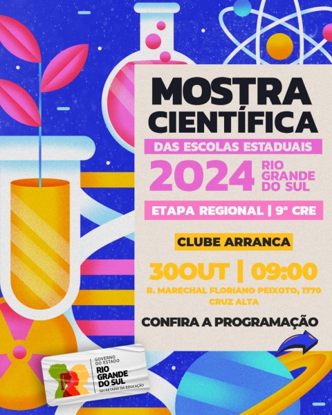 NESTA QUARTA> II Mostra Científica das Escolas Estaduais no Clube Arranca