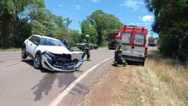 Acidente de trânsito no trevo da ERS 342 com a BR 285 em Ijuí