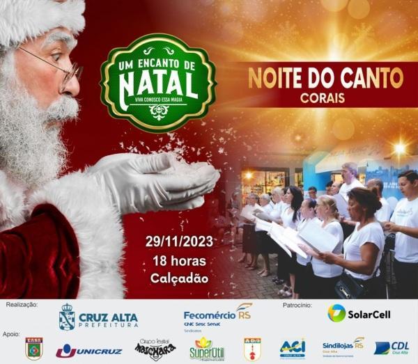 Um Encanto de Natal: hoje tem Noite dos Corais no calçadão