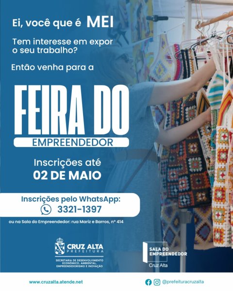 ATÉ AMANHÃ> Inscrições para a Feira do Empreendedor terminam nesta sexta