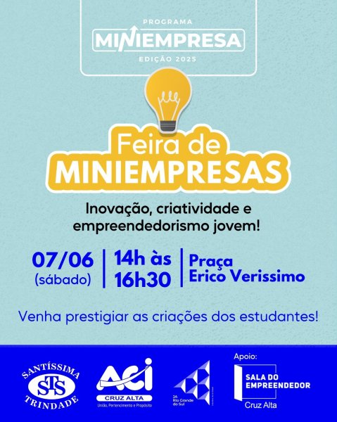 DIA 07 DE JUNHO>Praça Erico Verissimo recebe evento de empreendedorismo jovem