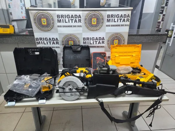Brigada Militar recupera ferramentas furtadas de loja em Cruz Alta