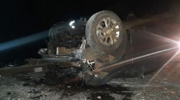 Acidente de trânsito na BR 285 na madrugada sobre a ponte do rio Caxambu