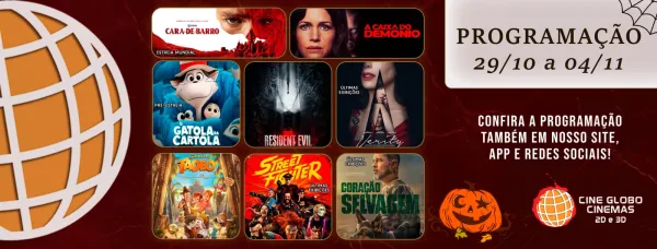CINEMA: Confira os filmes em Cartaz no Cine Globo neste sábado em Cruz Alta