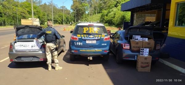PRF prende três contrabandistas com carga de cigarros em Ijuí nesta quarta