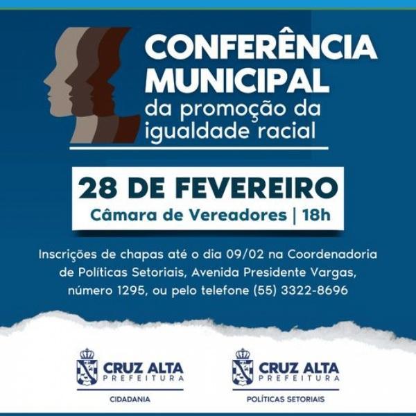 Conferência da Promoção da Igualdade Racial está marcada para o dia 28