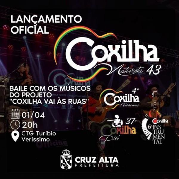 Lançamento da 43ª Coxilha Nativista acontece hoje no CTG Turibio Verissimo