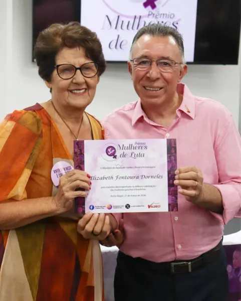 MULHERES DE LUTA> Professora Elizabeth Dornelles é homenageada na capital