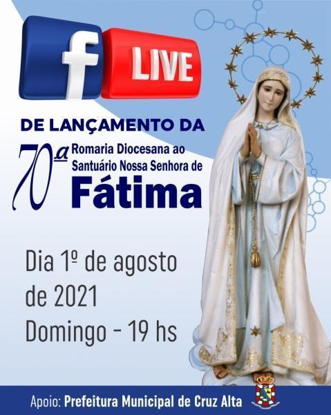 Live de lançamento e moto carreata da 70ª Romaria será realizada neste domingo