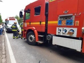 Quatro pessoas ficam feridas em colisão frontal na BR-158, em Panambi