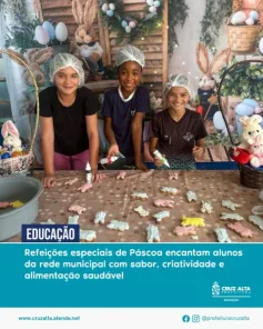 REDE MUNICIPAL DE ENSINO> Merenda especial de Páscoa encanta alunos