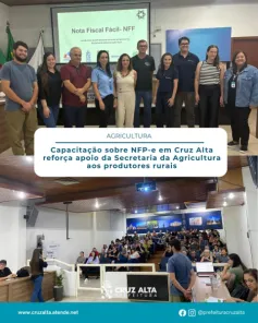 Capacitação sobre NFP-e orienta produtores rurais em Cruz Alta