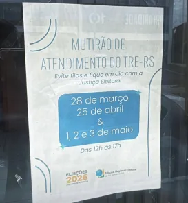 Cartório Eleitoral de Cruz Alta terá plantão até domingo para regularização