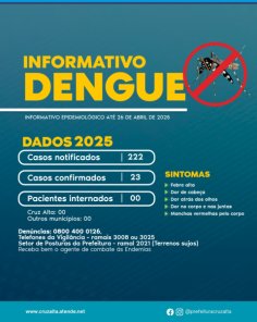 DENGUE>222 Casos notificados, 23 confirmados e ninguém internado em Cruz Alta