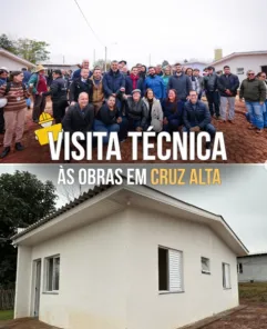 Gabriel Souza vistoria obras do programa A Casa é Sua em Cruz Alta