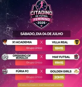 Citadino de Futsal Feminino tem três jogos neste sábado em Cruz Alta